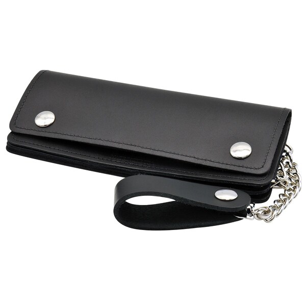 Blackcanyon Outfitters Leather Chain Wallet Biker Style Bifold USA Made w 12-inch Chain - CW7
