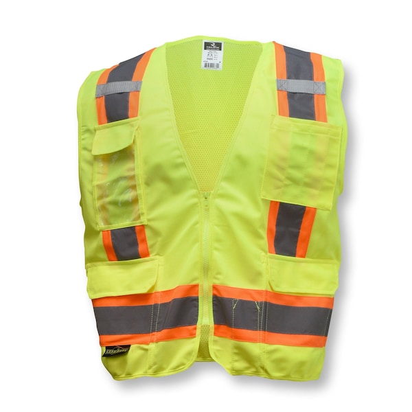Radians Radians SV6 Two Tone Surveyor Type R Class 2 Solid/Mesh Safety Vest - SV6GM