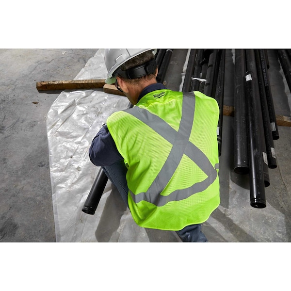 Milwaukee Tool Class 2 High Visibility Yellow Safety Vest - L/XL (CSA) - 48-73-5062