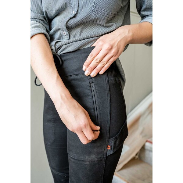 Dovetail Workwear Women's Work Pant, 12, Black Denim - DWS21P6D-001-10/12X31