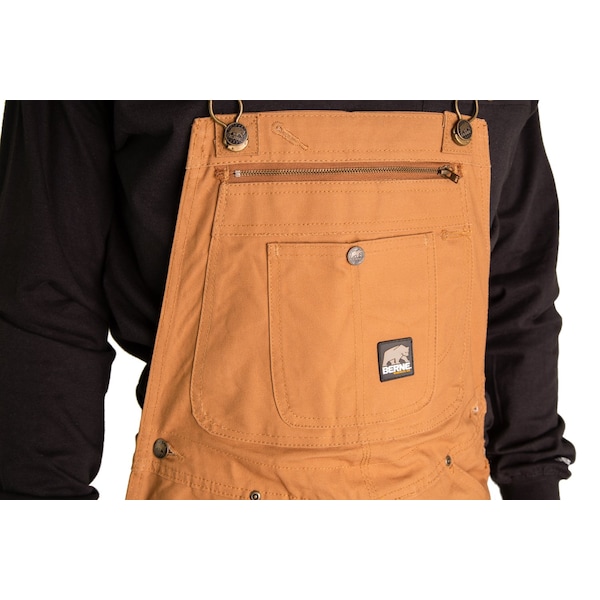 Berne Bib, Overall, Original, Unlined Duck, 42x28, 28 in. Inseam, Brown Duck, 42 in. X 28 in. - B1067