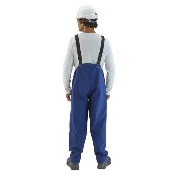 Ansell Alphatec Breathable Blue Bibbed Poly Overall, Nomex, 31 in Inseam, Blue, XL - 66-672
