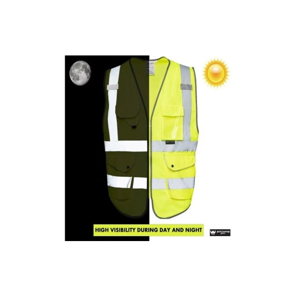 Northmon Safety Hi-Vis Safety Vest L/XL Class 2 0 Pockets - NM-SV-101-YW-L/XL