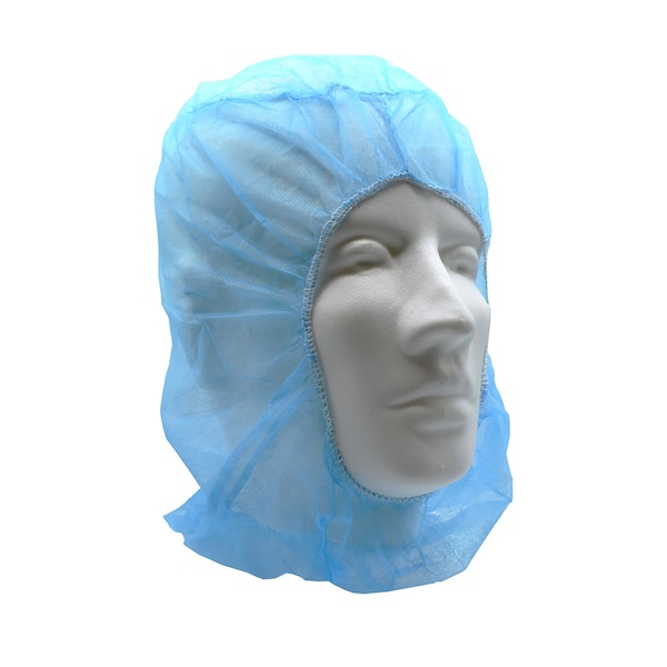 Cordova BLUE POLYPROPYLENE HOOD, BOUFFANT CAP/BEARD COVER COMBO, 12PK - PPHOODB100