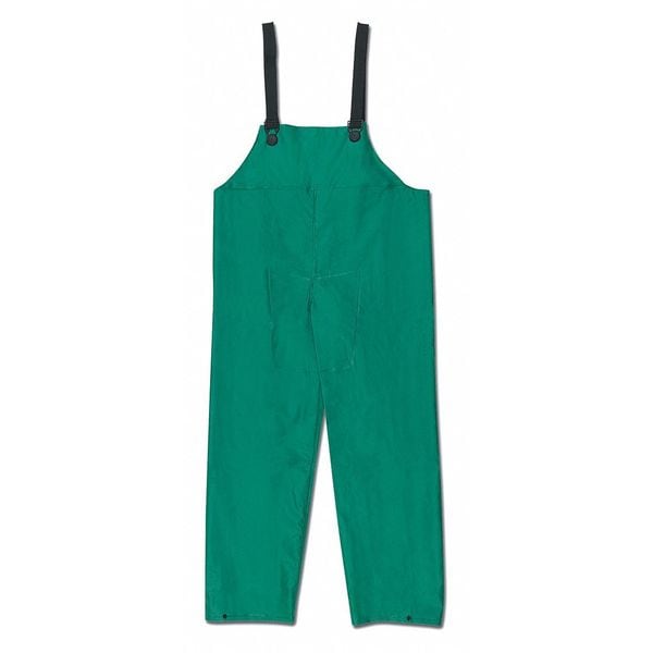 Mcr Safety Dominator 0.42mm PVC/Poly Bib Overall, M, PVC/High-Tensile Polyester, 30" Inseam, 46" Waist, Green - 388BFM