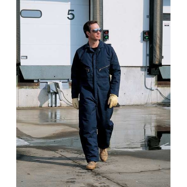 Vf Imagewear CT30 Coverall, Cotton/Polyester, 7.25 oz Fabric Weight, 30 in Inseam, Navy, L - CT30NV RG L
