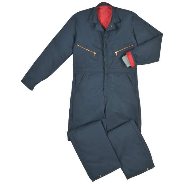 Vf Imagewear CT30 Coverall, Cotton/Polyester, 7.25 oz Fabric Weight, 30 in Inseam, Navy, L - CT30NV RG L