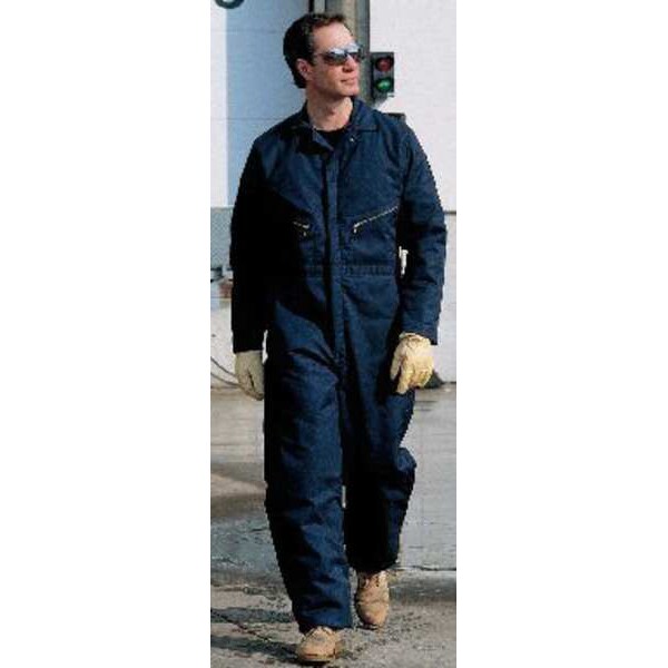 Vf Imagewear CT30 Coverall, Cotton/Polyester, 7.25 oz Fabric Weight, 30 in Inseam, Navy, L - CT30NV RG L