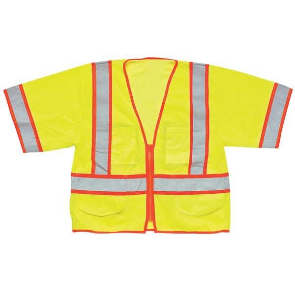Kishigo Large Class 3 High Visibility Vest, Lime - 1242-L