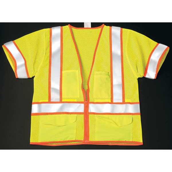 Kishigo Large Class 3 High Visibility Vest, Lime - 1242-L