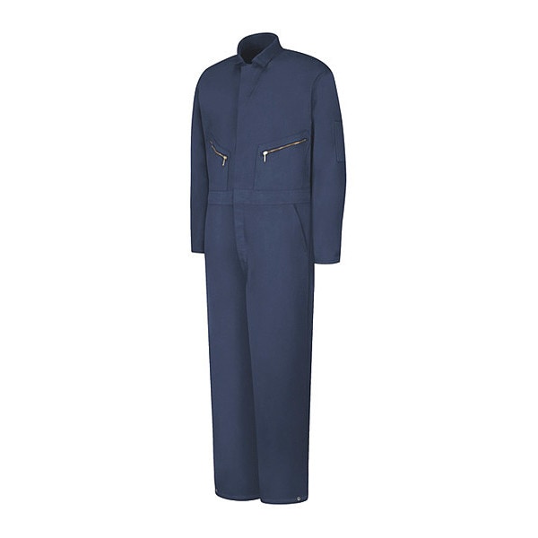Red Kap CT30 Navy Insulated Coverall, Cotton/Polyester, 7.25 oz Fabric Weight, Navy, XL - CT30NV LN XL