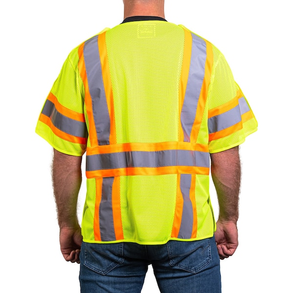 Game Workwear The Econo 5-Point Breakaway Vest, Yellow, Size 5X - I-495E