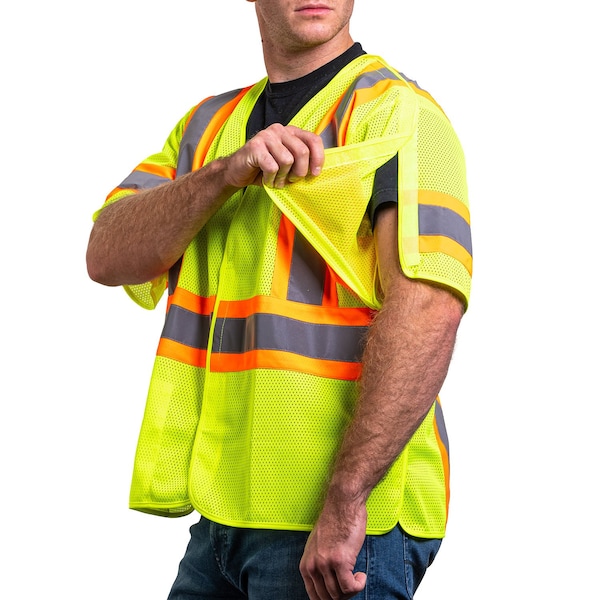 Game Workwear The Econo 5-Point Breakaway Vest, Yellow, Size 5X - I-495E