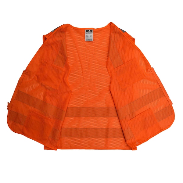 Radians Hi-Vis Safety Vest M Class 2 , Zipper 6 Pockets - SV8OMM