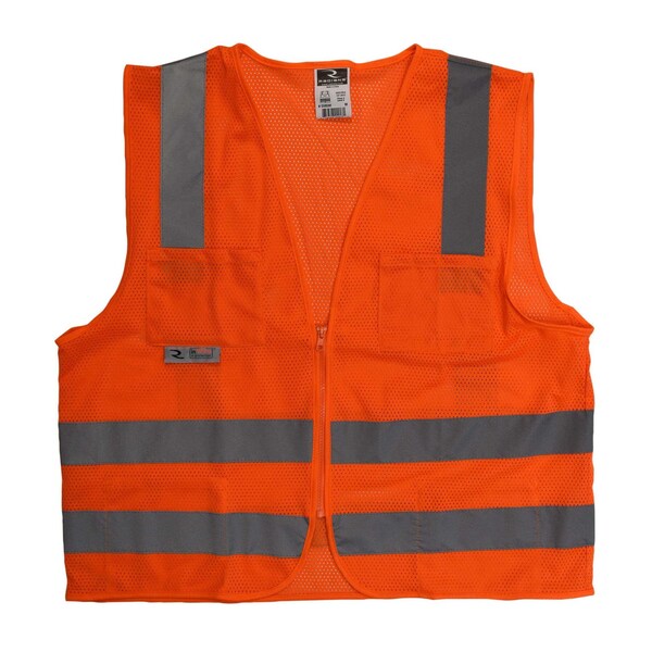 Radians Hi-Vis Safety Vest M Class 2 , Zipper 6 Pockets - SV8OMM