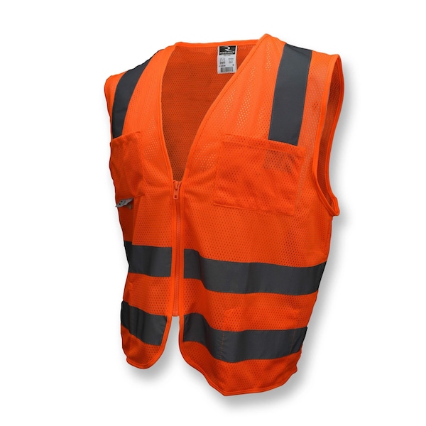 Radians Hi-Vis Safety Vest M Class 2 , Zipper 6 Pockets - SV8OMM
