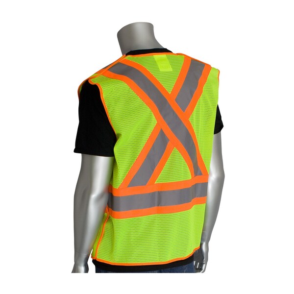 Pip Ansi Class 2/Csa Z96 Mesh Breakaway Vest - 302-0211-LY/5X