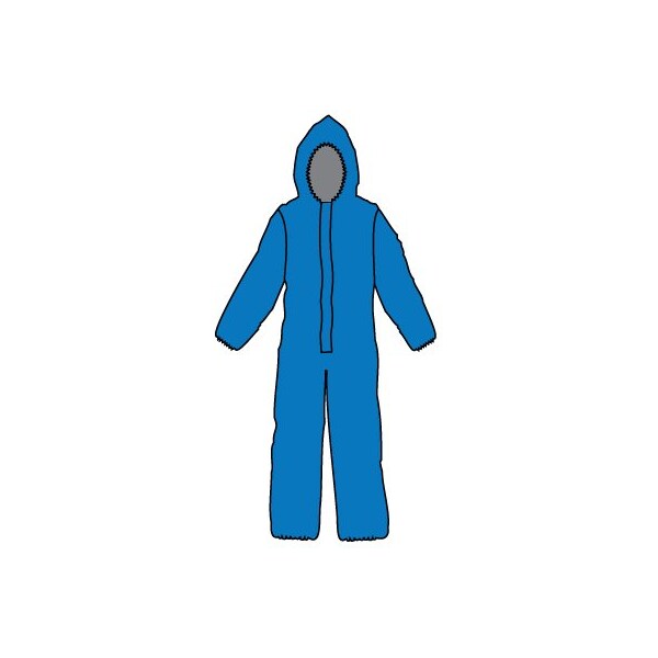 Kappler Disposable Coverall, Hooded, 2XL/3XL, Zipper, Elastic Cuff, Elastic Ankle, Bound Seam - Z1B428XP2X3X