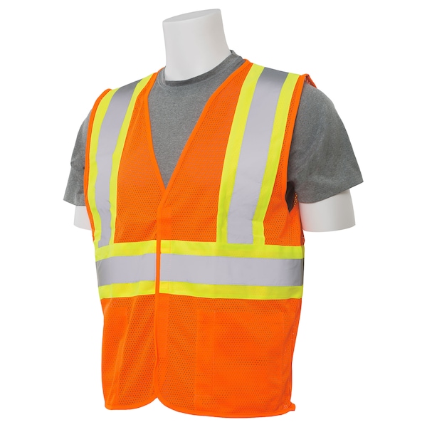 Deltaplus Vest, Hi-Viz, Orange, Contrasting Trim, 2XL - 61766