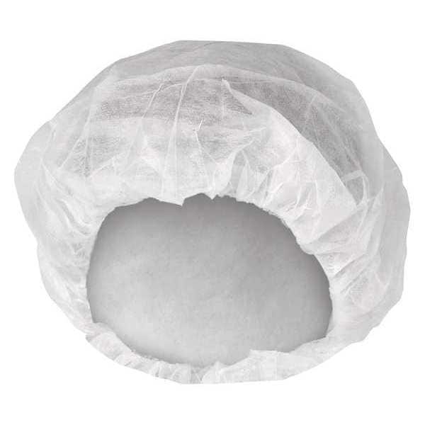 Kleenguard Bouffant Cap, Rayon, 24 in Dia., White, L, 500 PK - 66829