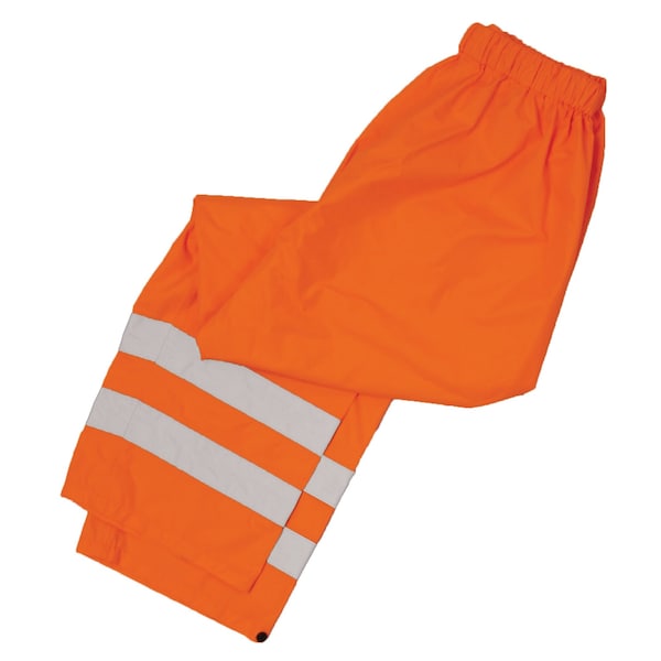 Kishigo Rainsuit, Polyester/Polyurethane, 6.2 mil Thick, Packable Hood in Collar, Orange, 2XL/3XL - RW101-2X-3X