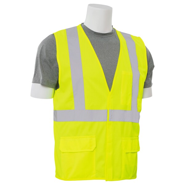 Deltaplus Vest, FlmeRetardantTreated, Hi-Viz, Lime, XL - 65012