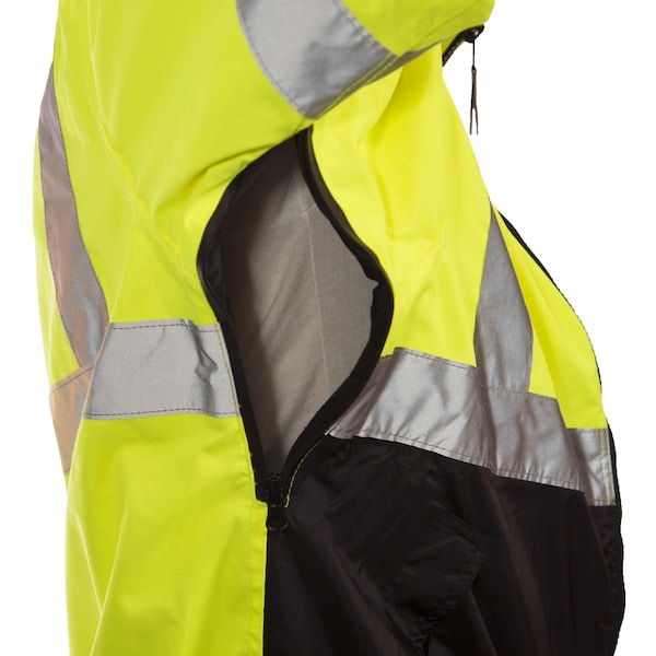 Tingley Large Bomber Jacket Hi-Vis, Yellow/Green, Polyester/Polyurethane Coating, L - J26002.LG