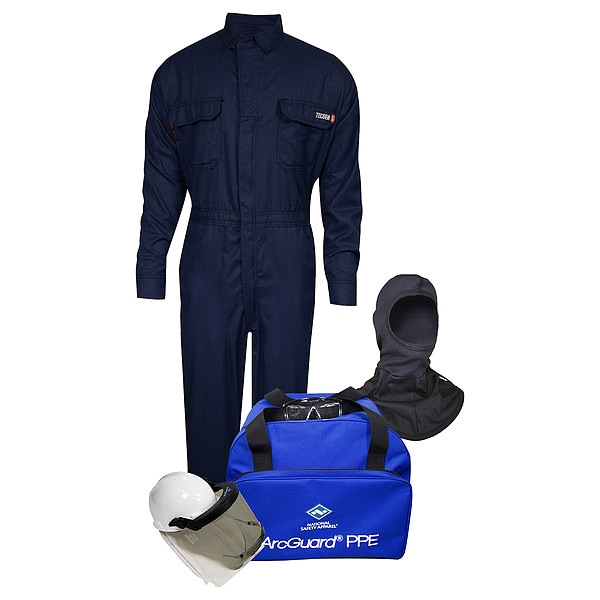 National Safety Apparel TECGEN FR 8 cal Coverall Kit, M - KIT2TC8TPVBMDNG