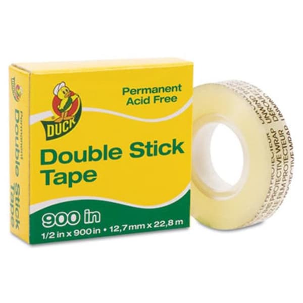 Cinta de doble cara permanente Henkel 1081698, 1/2" x 900", núcleo de 1", transparente - 1081698.