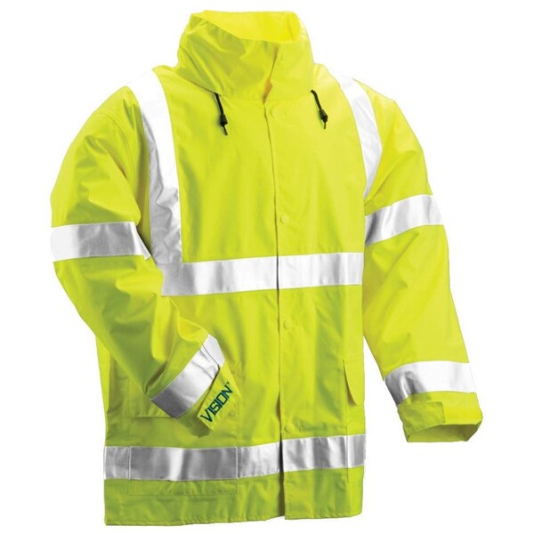 Tingley Rainwear, Polyurethane/Polyester, Hi-Viz Yellow, 3XL - J23122.3X