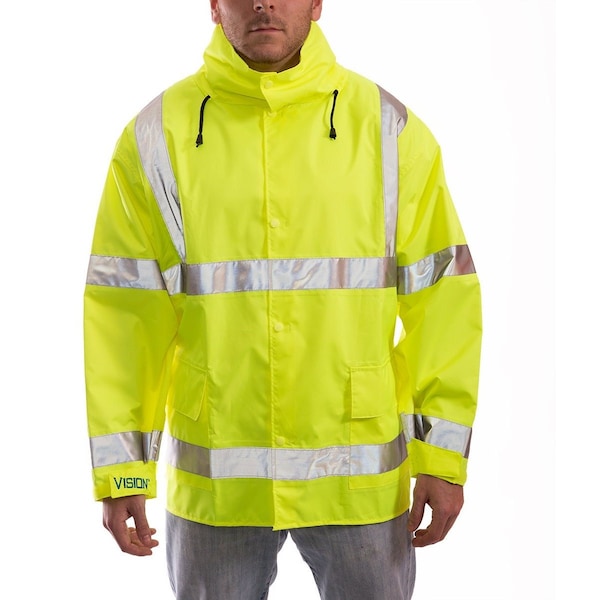Tingley Rainwear, Polyurethane/Polyester, Hi-Viz Yellow, 3XL - J23122.3X