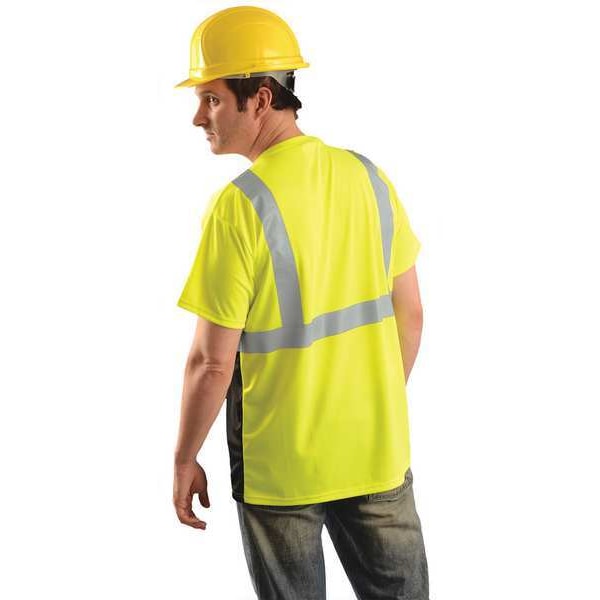 Kishigo Unisex Short Sleeve Hi-Vis Black Sided T-Shirt, Polyester, 2XL - 9114-2X