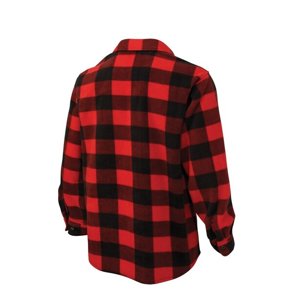 Tough Duck Buffalo Check Fleece Shirt, Red, XL - I96411