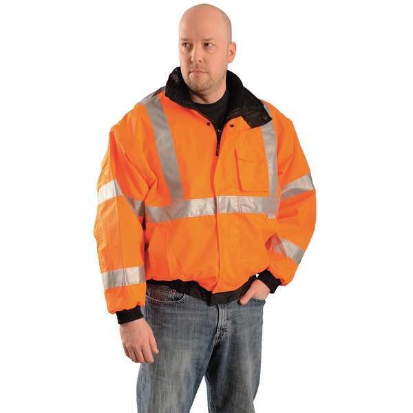 Occunomix Jacket, Polyester, Class 3 R, Orange, XL - LUX-TJBJ-OXL