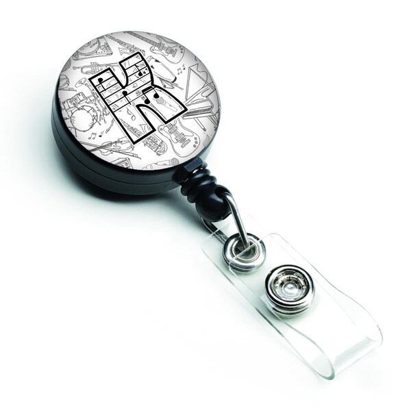 Carolines Treasures Letter K Musical Note Letters Retractable Badge Reel - CJ2007-KBR