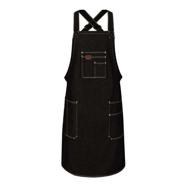 Red Kap Shop Cotton Apron, Prewashed Black Denim - One Size - B23230500
