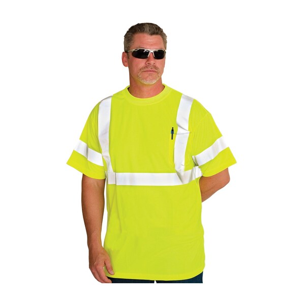 Pip Crew Neck Wicking Polyester T-Shirt, Mesh | Polyester, L - 313-CNTSELY-L