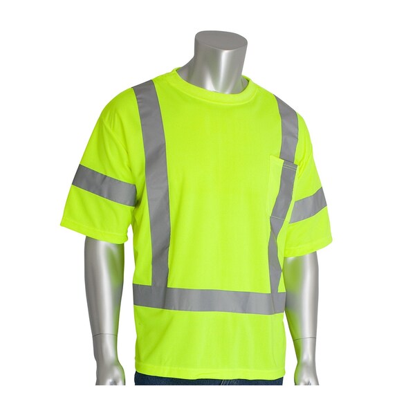 Pip Crew Neck Wicking Polyester T-Shirt, Mesh | Polyester, L - 313-CNTSELY-L