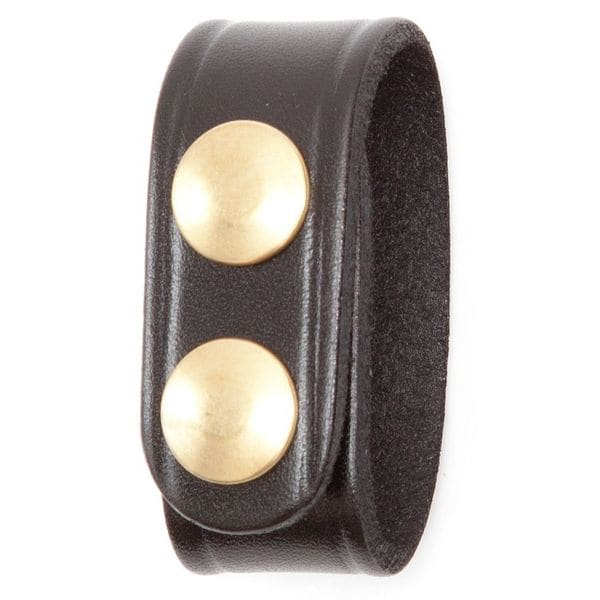 Gould & Goodrich Belt Keeper, Leather, Black, Snap - B76BR