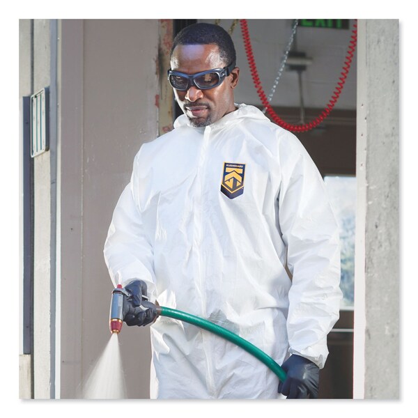 Kleenguard Disposable Coverall, 4XL, Breathable, patented MICROFORCE* barrier SMS fabric, 25 PK - KCC 44327