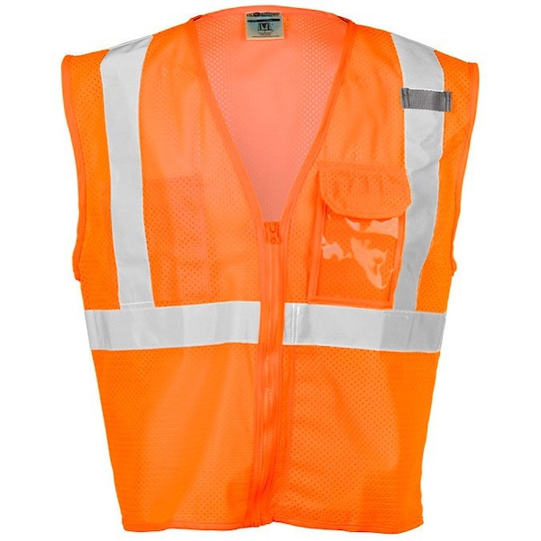 Kishigo 2X-3X Orange Class 2 Clear Id Vest - 1533-2X-3X