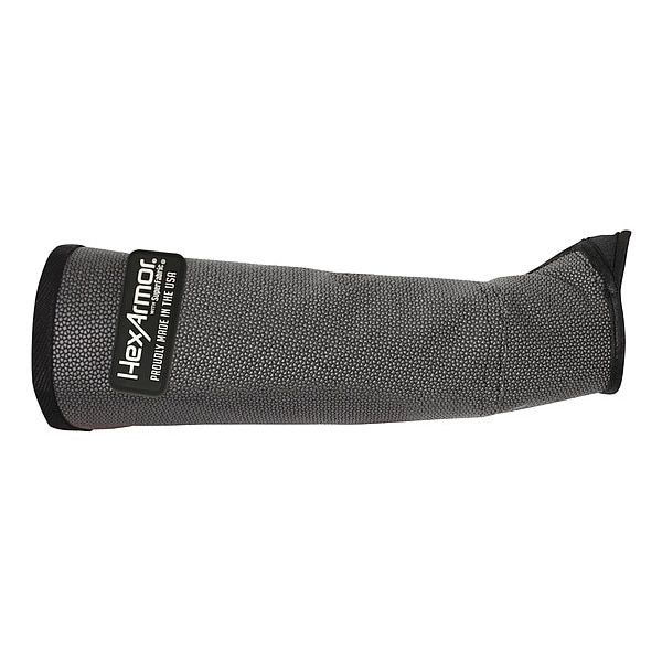 Hexarmor Cut-Resistant Sleeves, Knit Cuff, ANSI/ISEA Cut Level A7, Thumbhole, Sleeve Length 9 in, Gray, S - AG9X-S (7)