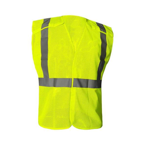 Condor Hi-Vis Safety Vest 3XL Class 2 U Back, , Hook and Loop 0 Pockets, No Mic Tab, {delete} - 786FA3