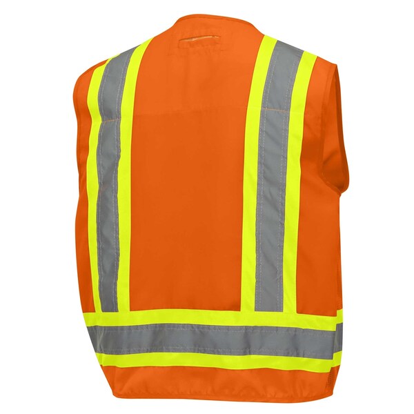 Pioneer Woven 150D Surveyor Vest, Orange, XL - V1010151U-XL