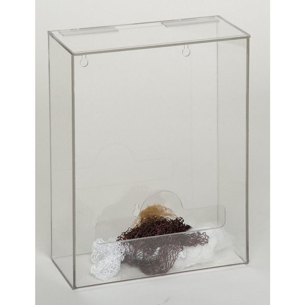 Condor Hairnet Dispenser, PETG, clear, 8 x 10-1/2 x 3-1/4" - 3UZF9