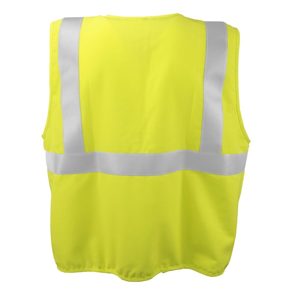 Ironwear Hi-Vis FR Safety Vest M Class 2 , Zipper 3 Pockets - 1255FR-LZ-RD-MD