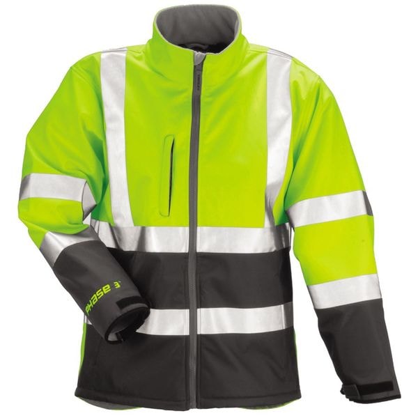 Tingley Breathable Rain Jacket, Polyester, Class 3 R, Green/Yellow, L - J25022