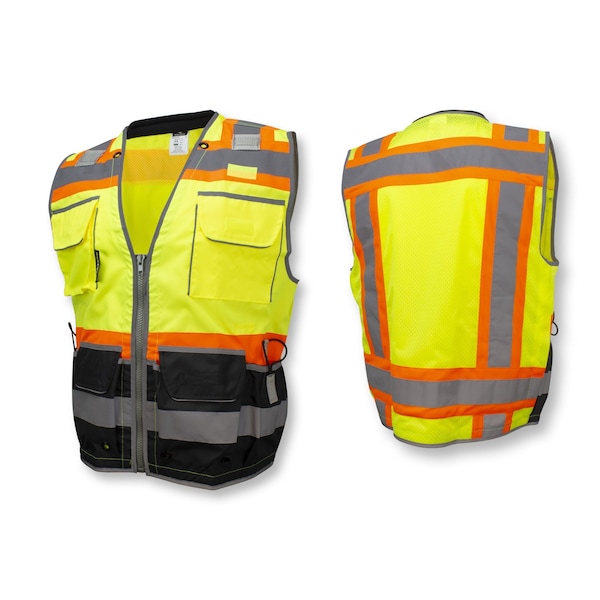 Radians Hi-Vis Cl2 Hvy Wvn Col Blck 2Tn Engr Vst-Grn-L - SV55B-2ZGD-L