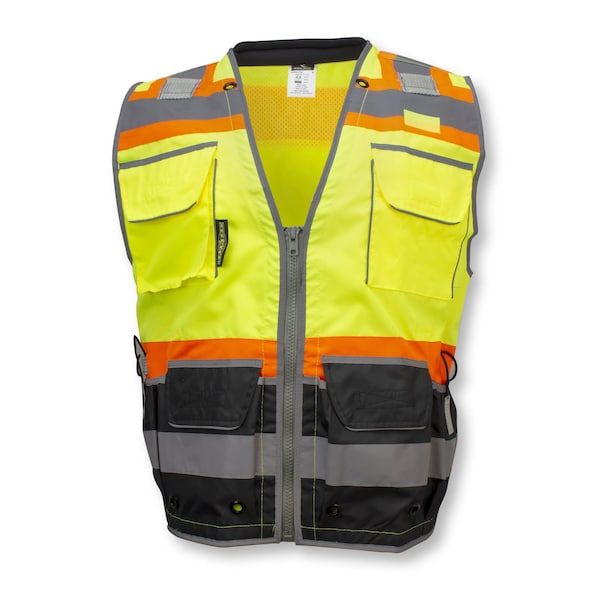 Radians Hi-Vis Cl2 Hvy Wvn Col Blck 2Tn Engr Vst-Grn-L - SV55B-2ZGD-L