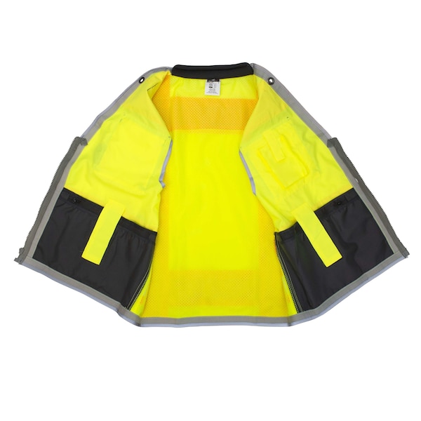Radians Hi-Vis Cl2 Hvy Wvn Col Blck 2Tn Engr Vst-Grn-L - SV55B-2ZGD-L